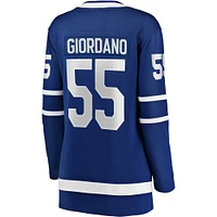 Maillot de joueur échappé à domicile des Maple Leafs Toronto Fanatics Mark Giordano bleu pour femmes