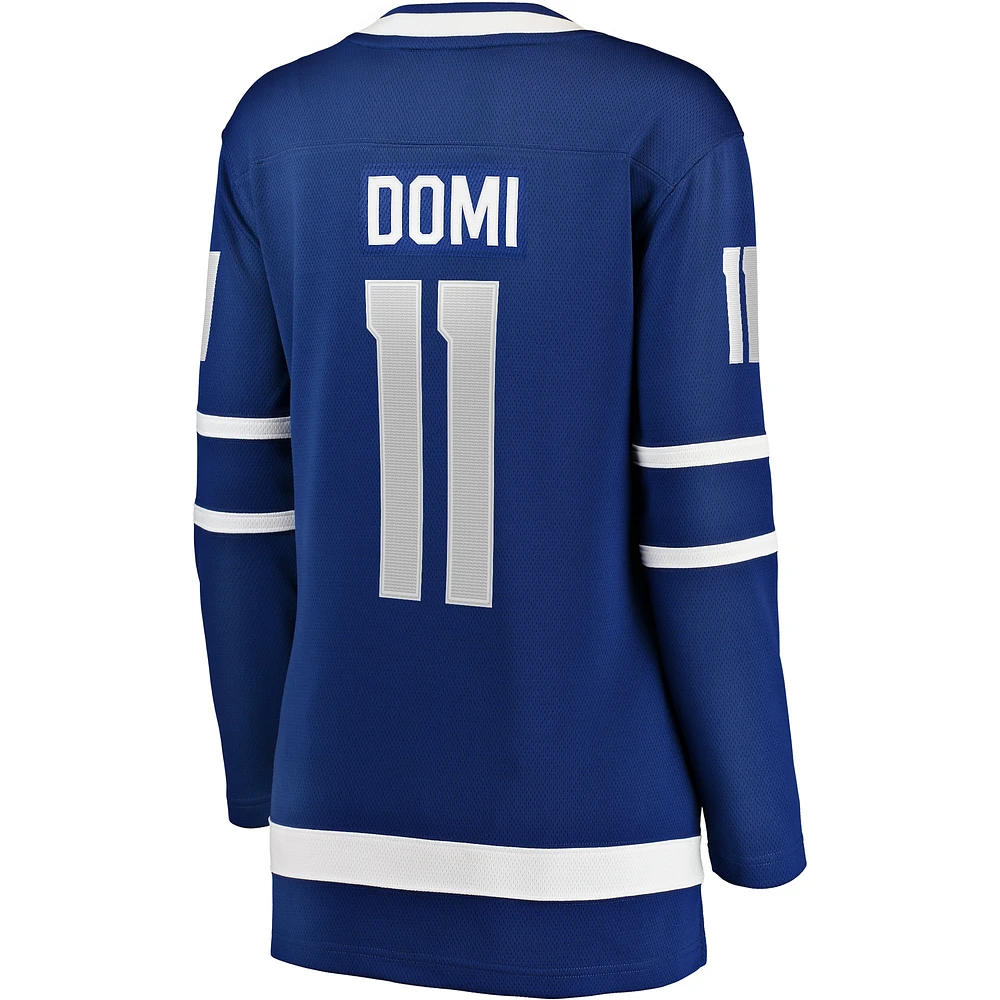 Women's Fanatics Max Domi Blue Toronto Maple Leafs Home Breakaway Player Jersey
