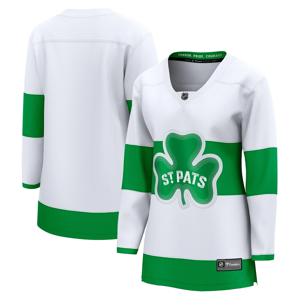 Women's Fanatics White Toronto Maple Leafs St. Patricks Alternate Premier Breakaway Jersey