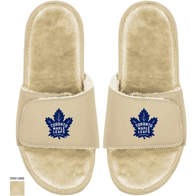 Women's ISlide Tan Toronto Maple Leafs Dune Faux Fur - Sandals