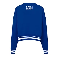 Women's Pro Standard  Blue Toronto Maple Leafs Area Code Cropped Pullover Sweatshirt