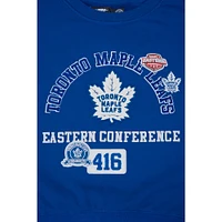 Women's Pro Standard  Blue Toronto Maple Leafs Area Code Cropped Pullover Sweatshirt