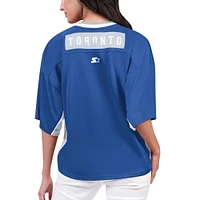 Women's Starter Blue Toronto Maple Leafs Power Play Raglan V-Neck T-Shirt