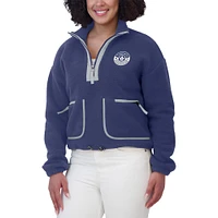 Women's WEAR by Erin Andrews  Blue Toronto Maple Leafs Polar Fleece Half-Zip Jacket