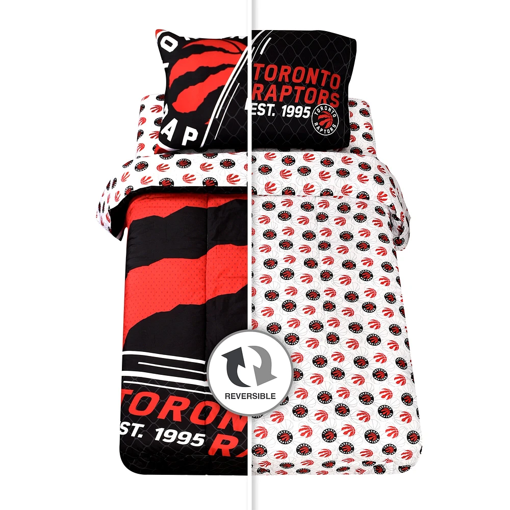 Black Toronto Raptors - 4-Piece Twin Bedding Set