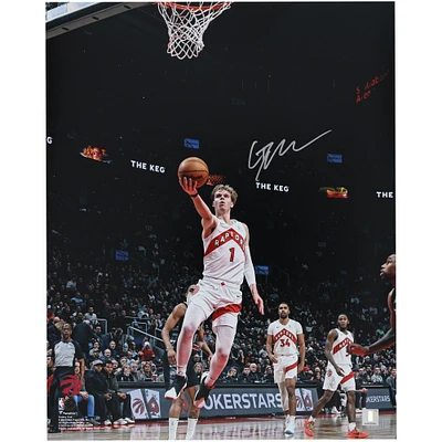 Gradey Dick Toronto Raptors Autographed 16" x 20" Layup vs. Spurs Photograph