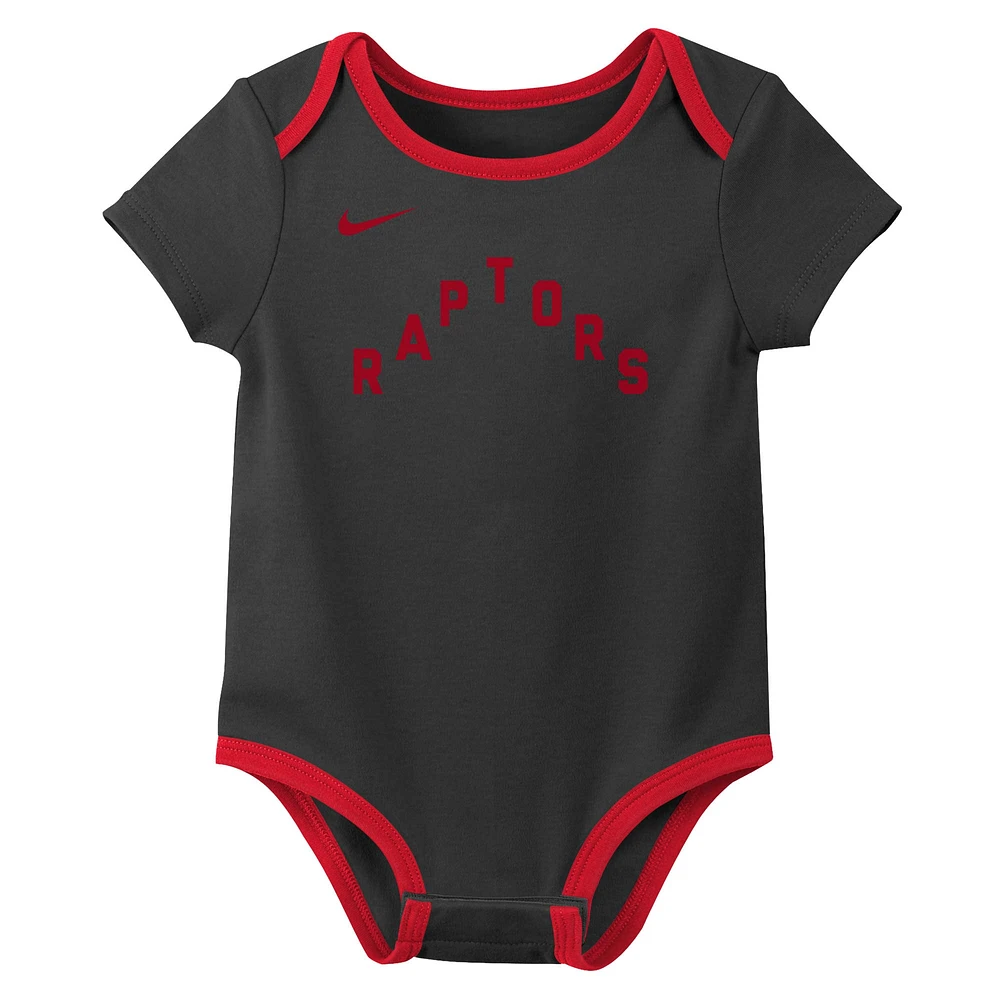 Infant Nike Toronto Raptors Three-Pack Bodysuit Set