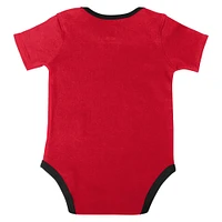 Infant Red/Black/Gray Toronto Raptors Bank Shot Bodysuit, Hoodie T-Shirt & Shorts Set
