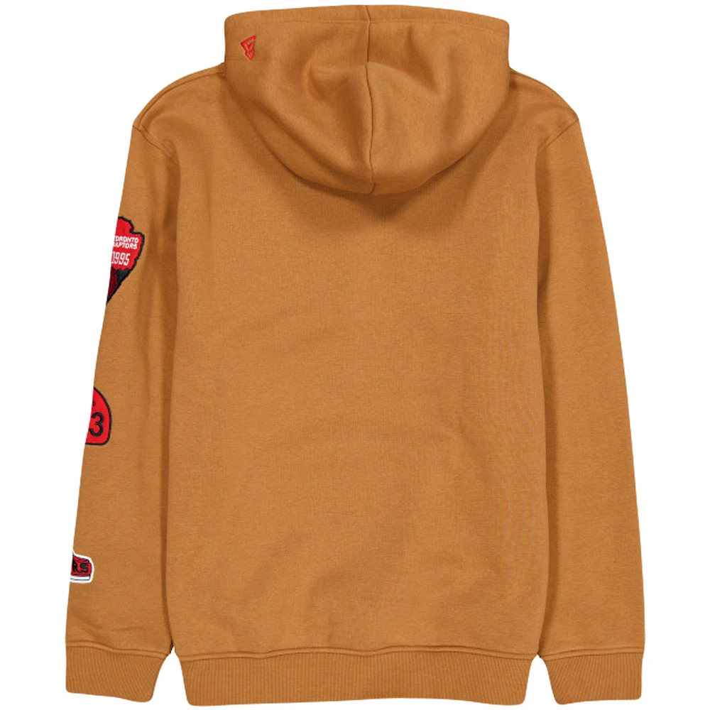 Men's New Era  Brown Toronto Raptors Oversized Victory Grove Pullover Hoodie