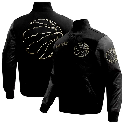 Veste universitaire entièrement zippée Pro Standard noire Toronto Raptors pour homme