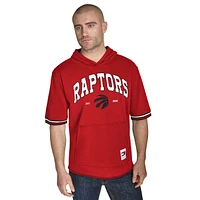 Men's Tommy Jeans  Red Toronto Raptors Paul Fleece Short Sleeve Pullover Hoodie