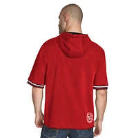 Men's Tommy Jeans  Red Toronto Raptors Paul Fleece Short Sleeve Pullover Hoodie