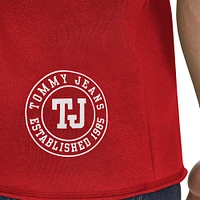 Men's Tommy Jeans  Red Toronto Raptors Paul Fleece Short Sleeve Pullover Hoodie