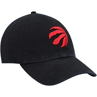 Men's '47 Black Toronto Raptors Alternate Logo Team Clean Up Adjustable Hat