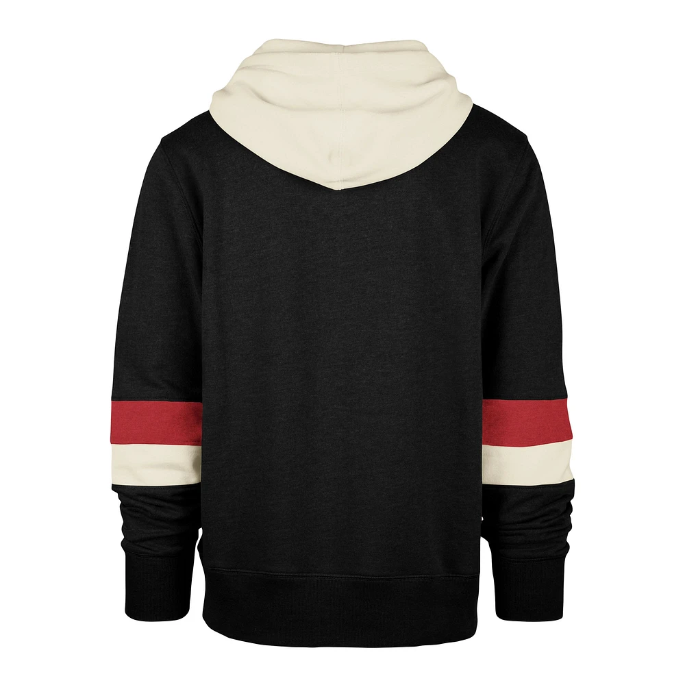 Men's '47 Black Toronto Raptors Premier Wordmark Lennox - Pullover Hoodie