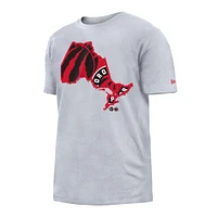 Men's 5th & Ocean by New Era Gray Toronto Raptors Game Day Province Outline T-Shirt