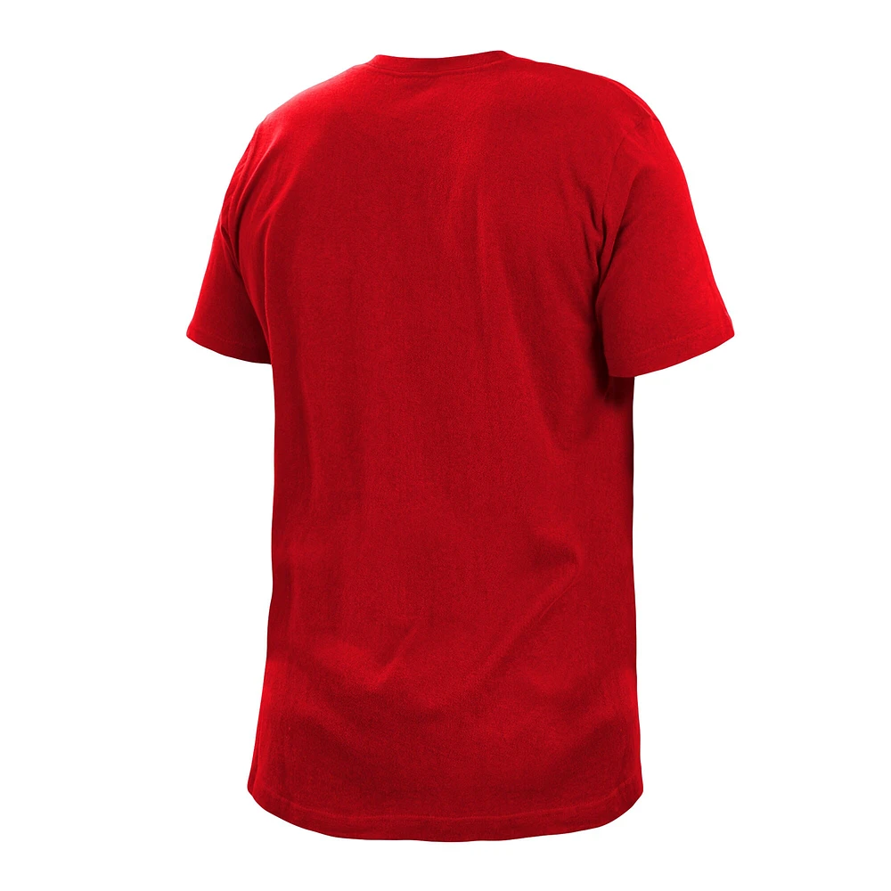 T-shirt 5th & Ocean by New Era rouge pour homme Toronto Raptors Big Tall Logo