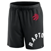 Men's Fanatics Black Toronto Raptors Free Throw Mesh Shorts