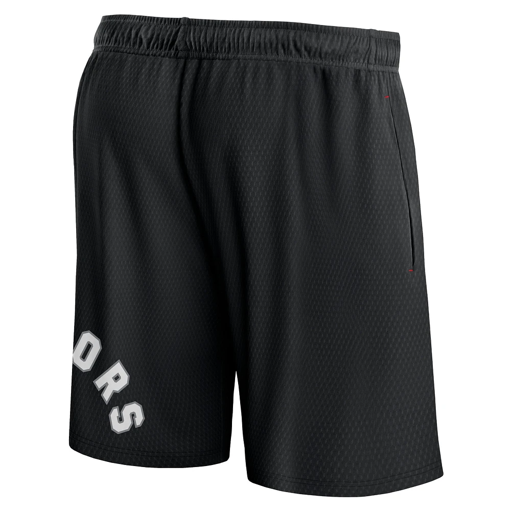 Men's Fanatics Black Toronto Raptors Free Throw Mesh Shorts