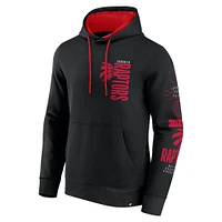 Men's Fanatics Black Toronto Raptors Game Time Crossover Pullover Hoodie