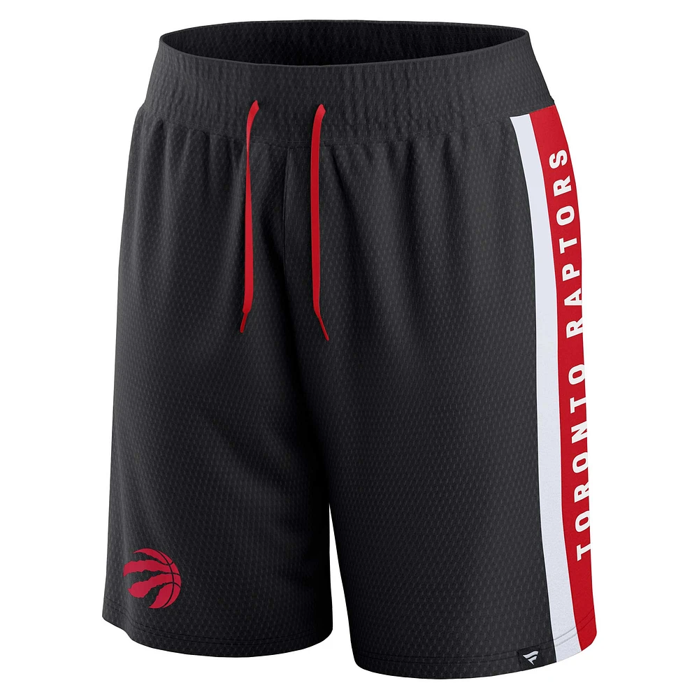 Men's Fanatics Black Toronto Raptors Referee Iconic Mesh Shorts