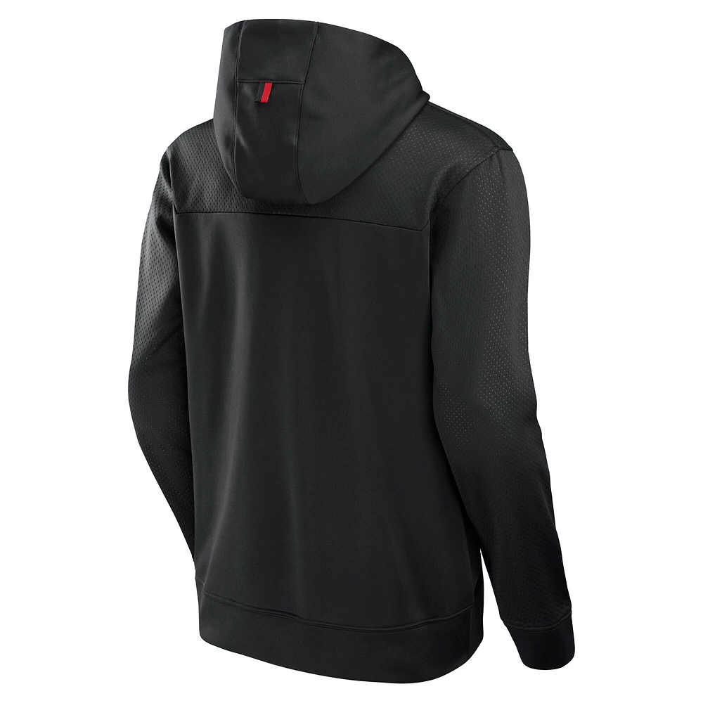 Men's Fanatics  Black Toronto Raptors Reserve Defender Pullover Hoodie