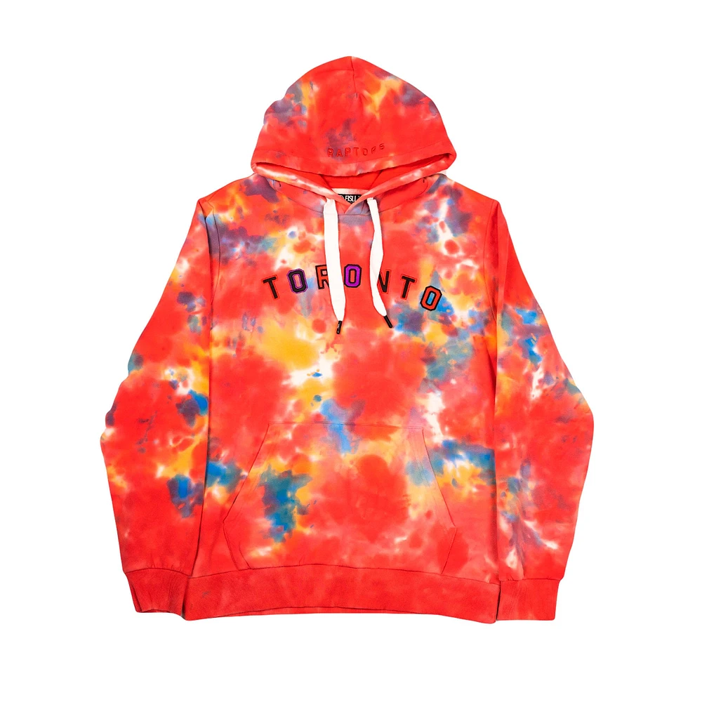 Men's FISLL Toronto Raptors Tie-Dye Pullover Hoodie