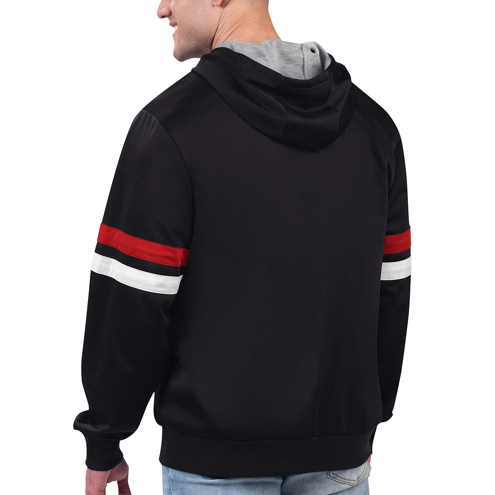 Men's G-III Sports by Carl Banks Black Toronto Raptors Contender Full-Zip Hoodie Jacket