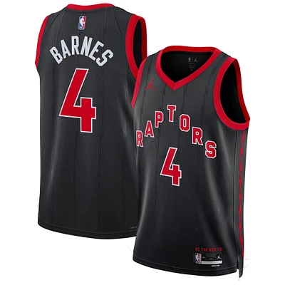 Maillot Jordan Brand Scottie Barnes pour homme, noir, Toronto Raptors Swingman Replica - Statement Edition