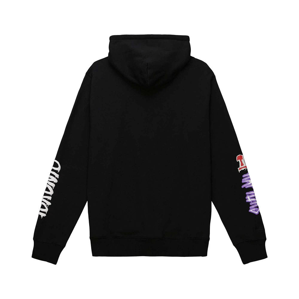 Men's Mitchell & Ness Black Toronto Raptors Slap Sticker - Pullover Hoodie