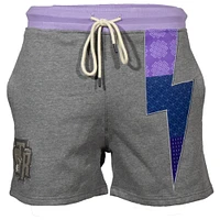 Men's Mitchell & Ness Heather Gray Toronto Raptors Bandana Paisley Bolt Shorts
