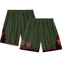 Men's Mitchell & Ness Olive Toronto Raptors Flight Edition Swingman - Shorts