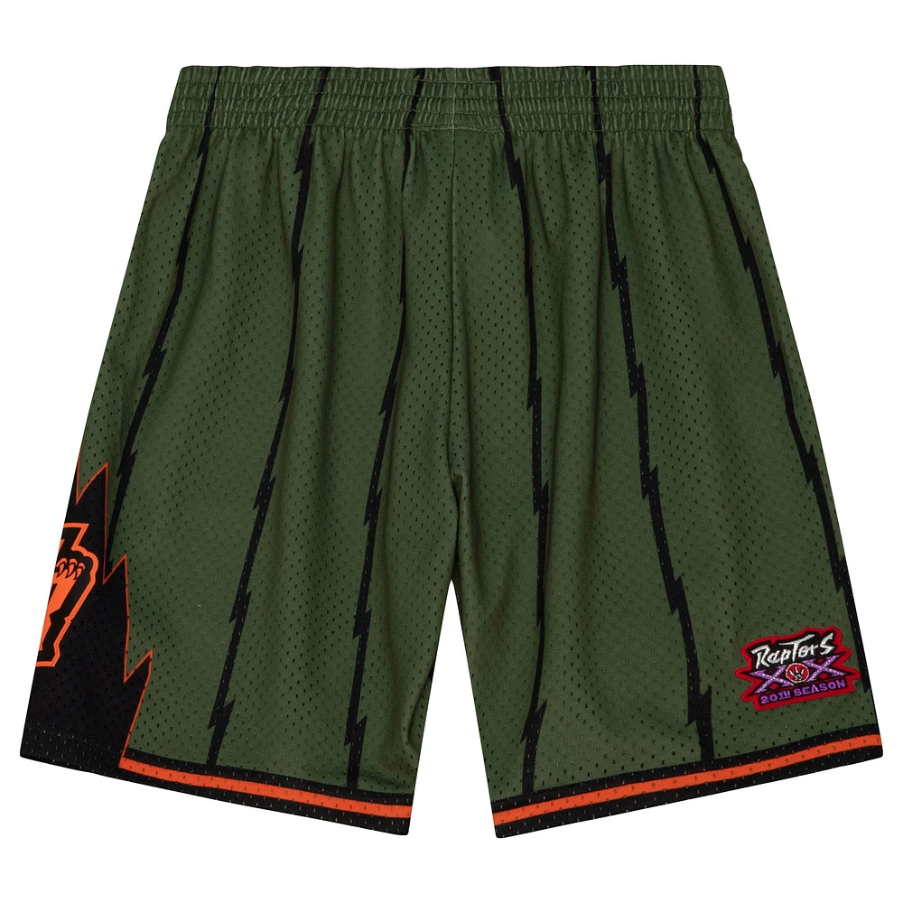 Men's Mitchell & Ness Olive Toronto Raptors Flight Edition Swingman - Shorts