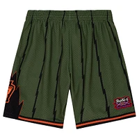 Men's Mitchell & Ness Olive Toronto Raptors Flight Edition Swingman - Shorts