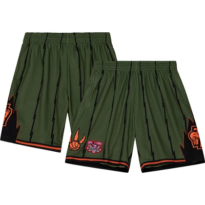 Men's Mitchell & Ness Olive Toronto Raptors Flight Edition Swingman - Shorts