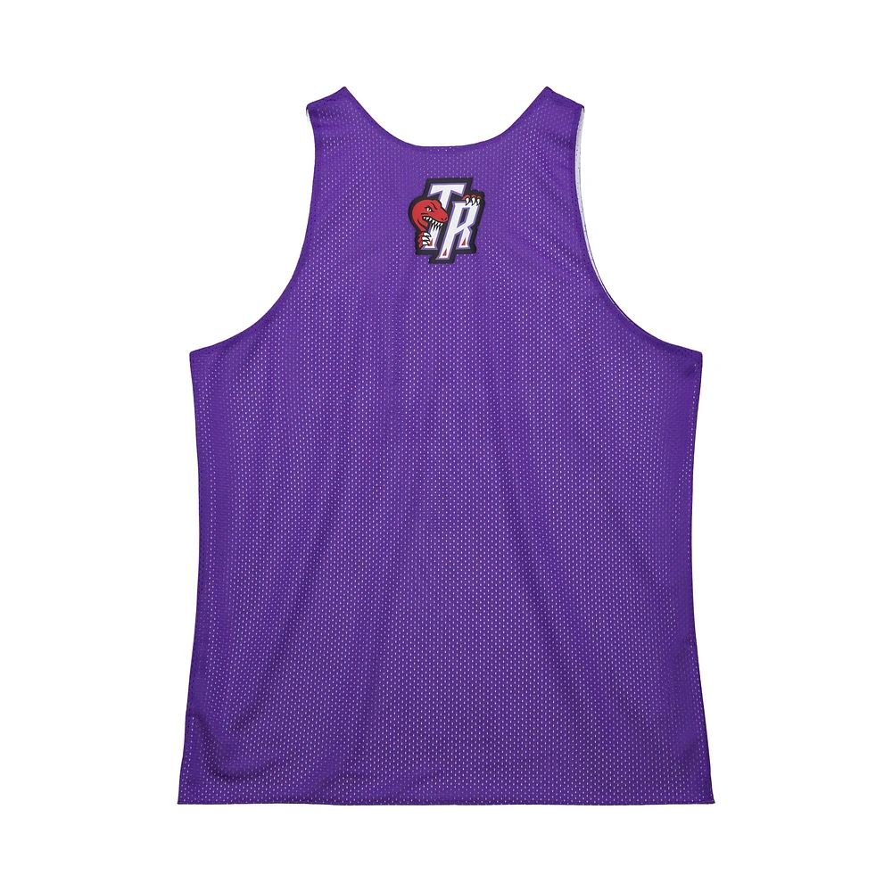 Maillot d'entraînement réversible en maille Hardwood Classics violet/blanc pour homme Mitchell & Ness Toronto Raptors