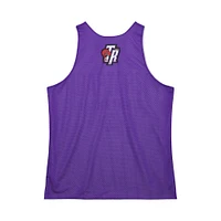 Maillot d'entraînement réversible en maille Hardwood Classics violet/blanc pour homme Mitchell & Ness Toronto Raptors