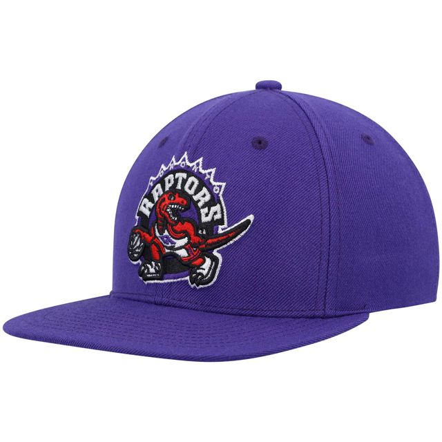 Casquette snapback violet Mitchell & Ness pour hommes des Raptors de Toronto Hardwood Classics Team Ground 2.0
