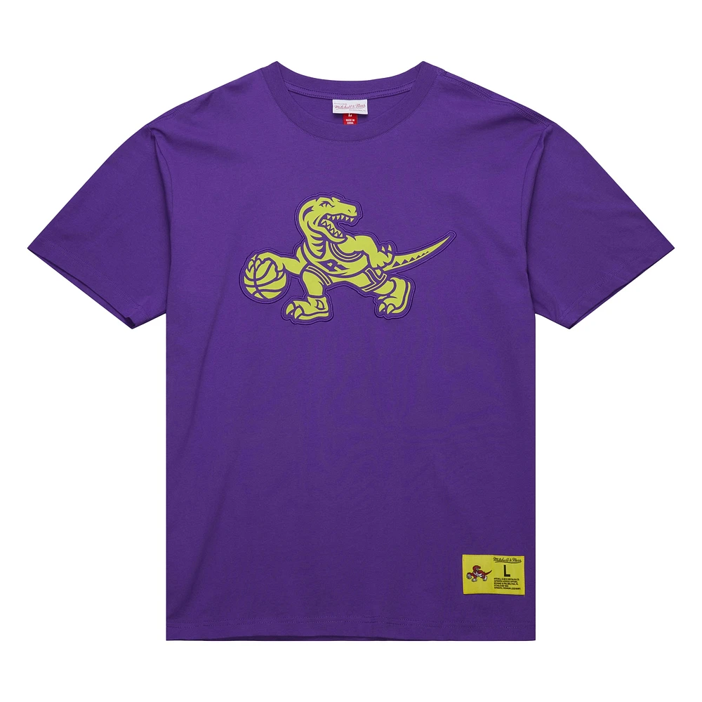 Men's Mitchell & Ness Raptors Purple Toronto Hardwood Classics Neon Nights Premium T-Shirt