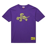 Men's Mitchell & Ness Raptors Purple Toronto Hardwood Classics Neon Nights Premium T-Shirt