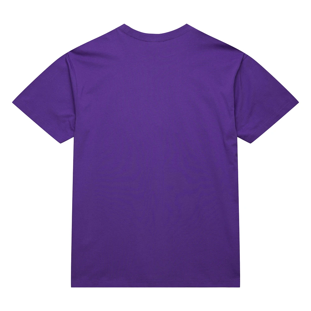 Men's Mitchell & Ness Raptors Purple Toronto Hardwood Classics Neon Nights Premium T-Shirt