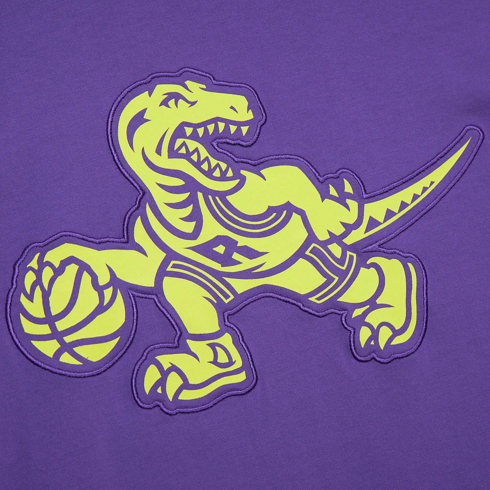 Men's Mitchell & Ness Raptors Purple Toronto Hardwood Classics Neon Nights Premium T-Shirt