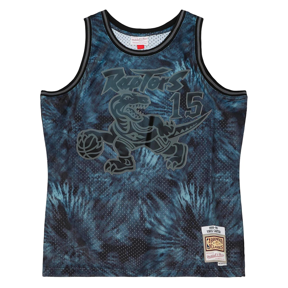 Men's Mitchell & Ness Vince Carter Black Toronto Raptors 1998/99 Tie-Dye Player Swingman - Jersey