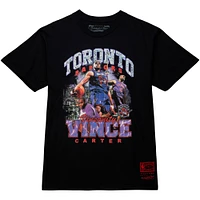 Men's Mitchell & Ness Vince Carter Black Toronto Raptors Hardwood Classics Bling Concert Player T-Shirt