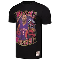 Men's Mitchell & Ness Vince Carter Black Toronto Raptors Hardwood Classics Collage T-Shirt