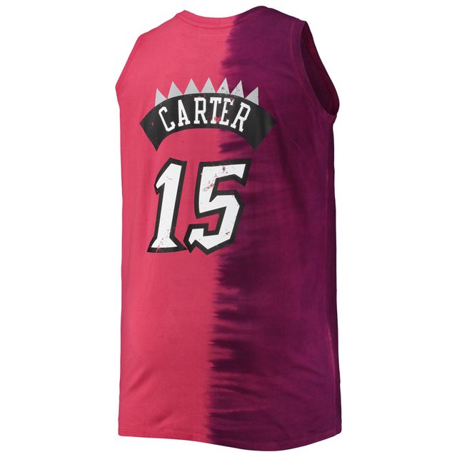 Débardeur pour homme Mitchell & Ness Vince Carter Violet/Rouge Toronto Raptors Big Tall Profile Tie-Dye Player