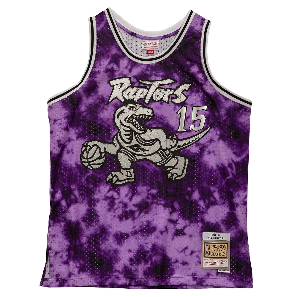 Men's Mitchell & Ness Vince Carter Purple Toronto Raptors 1998/99 Hardwood Classics Galaxy Swingman - Jersey