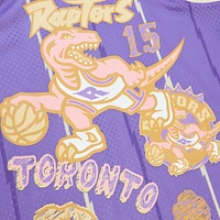Men's Mitchell & Ness Vince Carter Purple Toronto Raptors 1998/99 Swingman Sidewalk Sketch Jersey