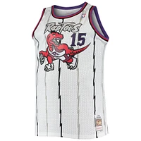 Men's Mitchell & Ness Vince Carter White Toronto Raptors 1998/99 Big Tall Hardwood Classics Swingman Jersey