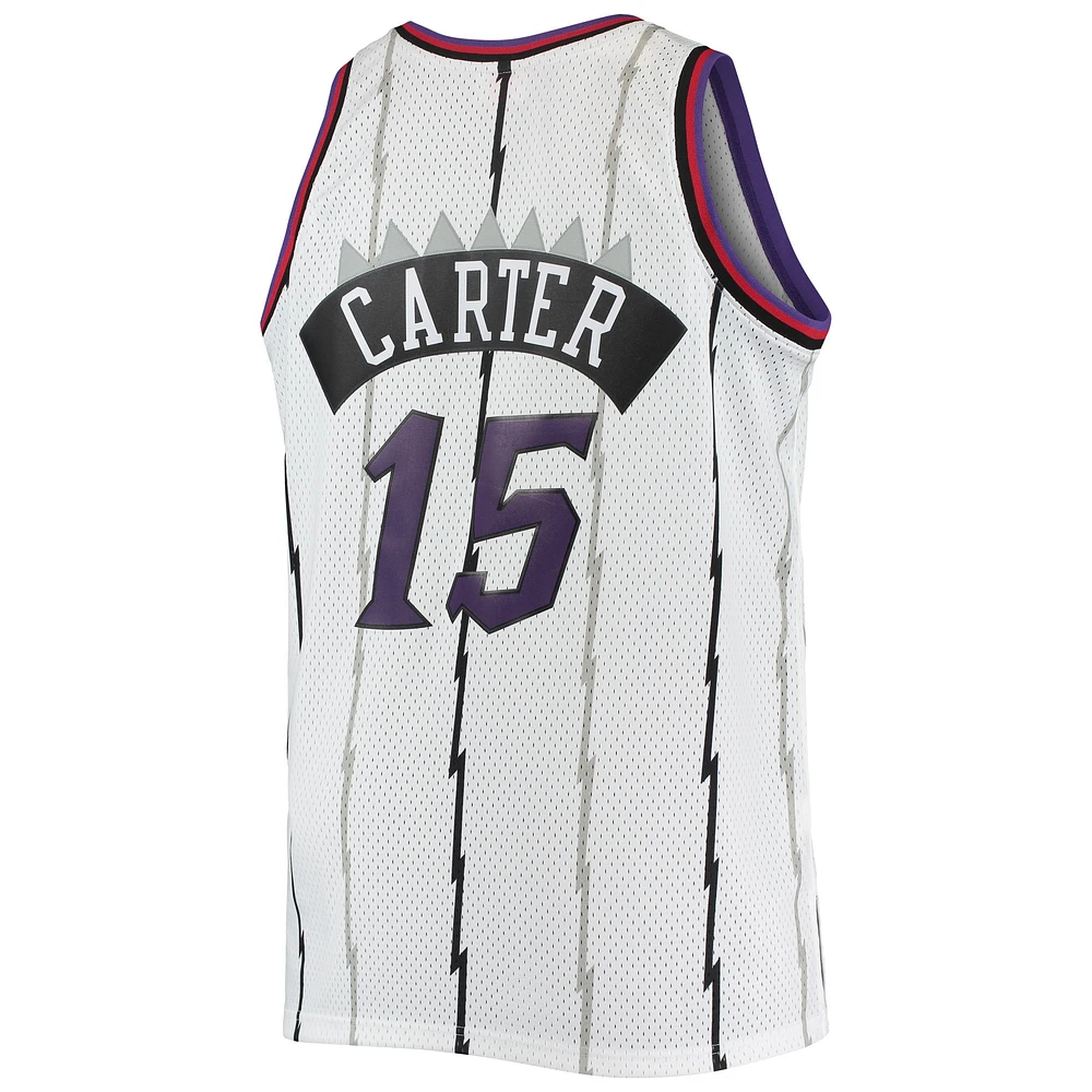 Men's Mitchell & Ness Vince Carter White Toronto Raptors 1998/99 Big Tall Hardwood Classics Swingman Jersey